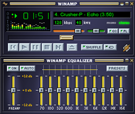 A screen shot of Winamp